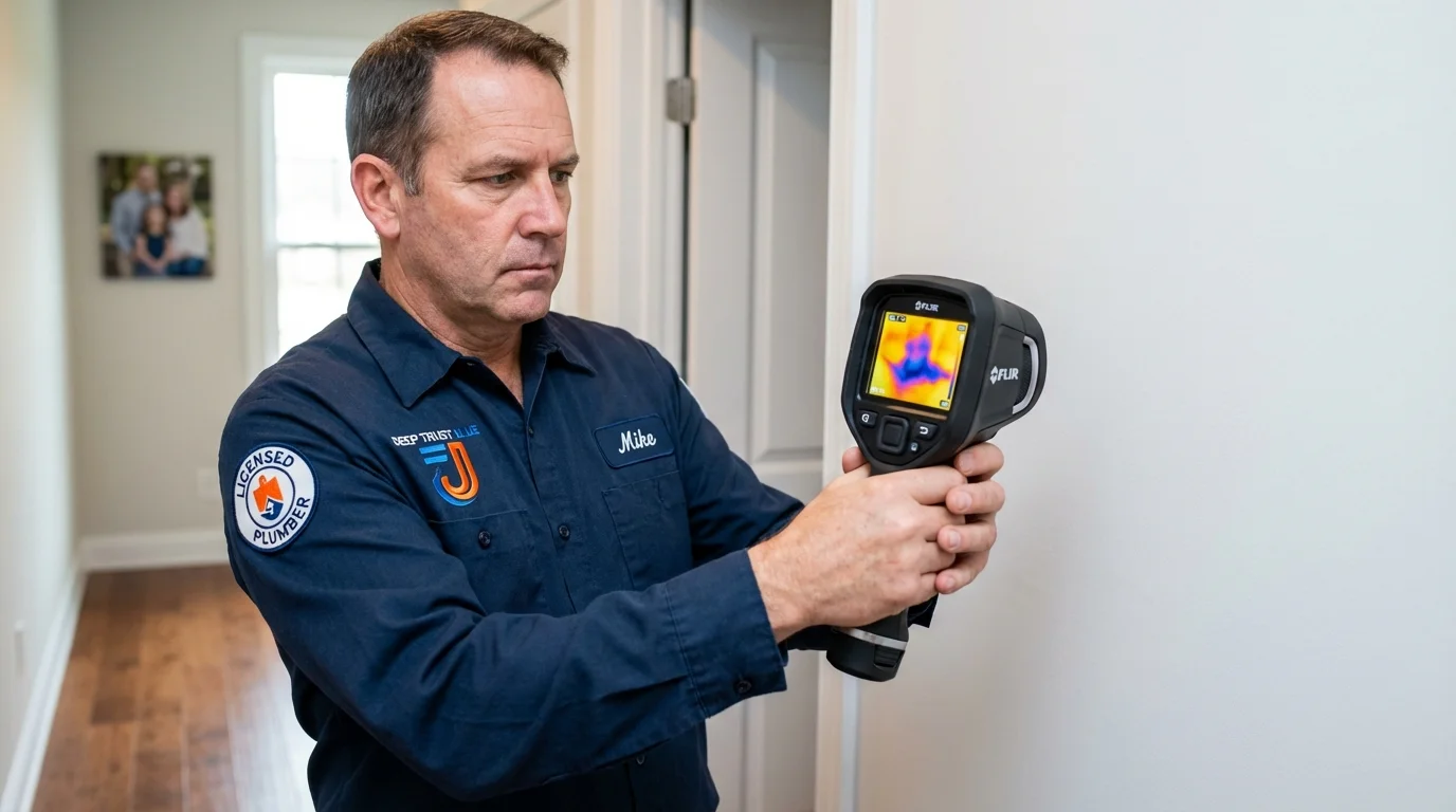 Thermal imaging leak detection by Johns Plumbing LLC in Danvers